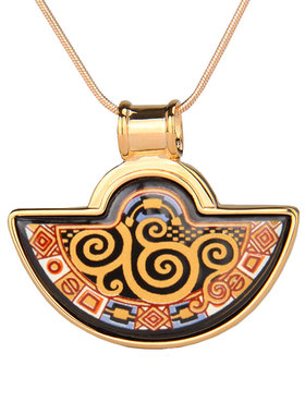 纪念克林姆特手工画珐琅项链