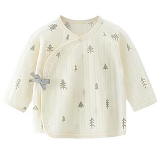 汤尼倍儿初生婴儿半背衣夏季轻薄52码宝宝系带上衣新生儿纯棉衣服