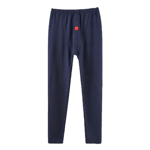 秋裤男士薄款冬季中老年人加绒衬裤保暖裤高腰宽松爸爸大码打底裤