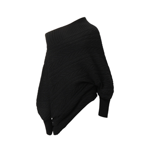 SINGLE MOMENT 25AW法式复古宽松休闲秋冬不规则针织套头毛衣女