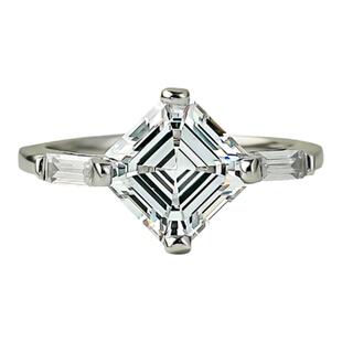 轻奢气质简约阿斯切宝塔925银戒指镶嵌高碳钻小众闪耀百搭时尚女