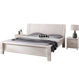 实木床现代简约2025年新款双人床主卧2米x2米2中式加宽大尺寸婚床