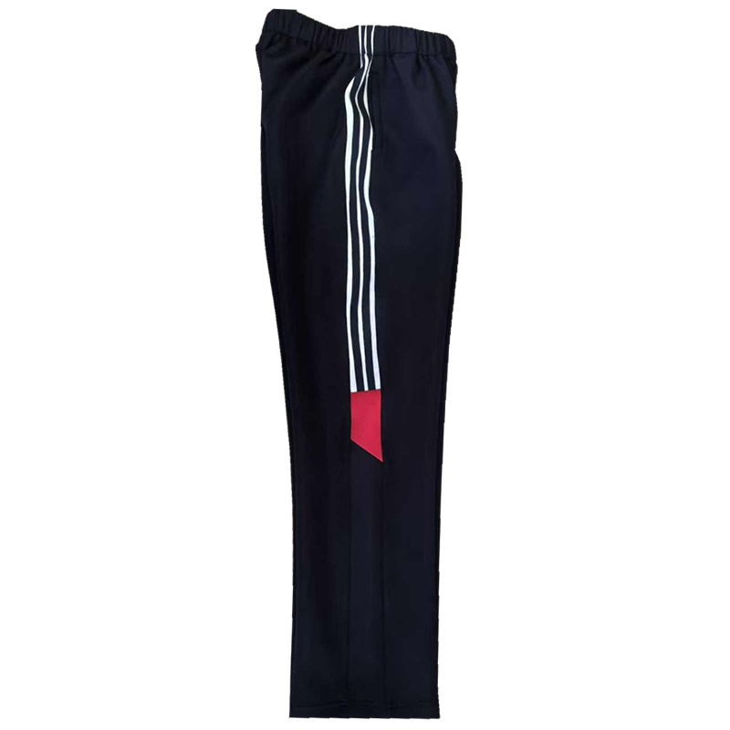 丽江市文荣小学来图定制初中小学生校服藏蓝色三条杠红角校服裤子