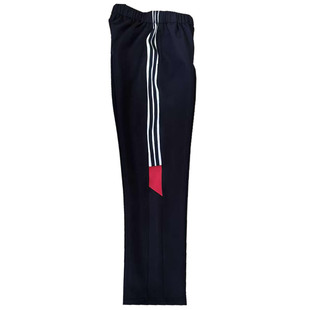 丽江市文荣小学来图定制初中小学生校服藏蓝色三条杠红角校服裤子