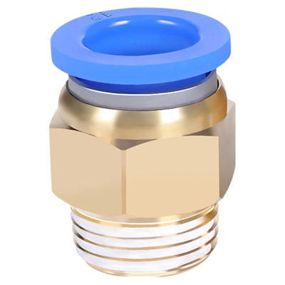 气动快速接头PC8-02快插PU气管10mm螺纹直通pc4-M5气缸快接pc6-01