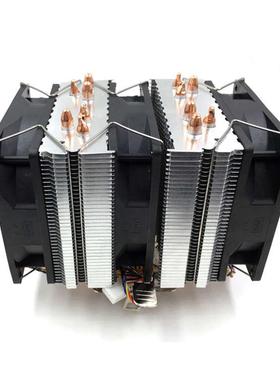 AVC6铜管CPU散热器AMD1150 12代1700针台式电脑静音风扇 X79 2011