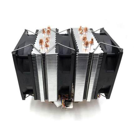 AVC6铜管CPU散热器AMD1150 12代1700针台式电脑静音风扇 X79 2011