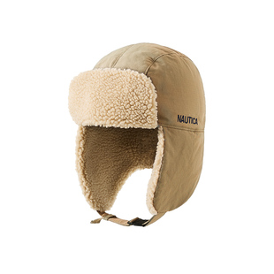 NAUTICA童装 男童女童雷锋帽秋冬季儿童加绒帽子防泼水仿羊羔绒