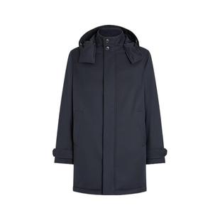 ZEGNA杰尼亚男装冬季海军蓝高科技面料Motorin派克羽绒服