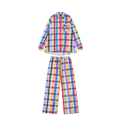 WildRooms新款彩虹格子家居服