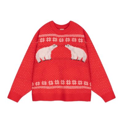 niko and ...旭山动物园系列年冬季新款时尚费尔岛毛衣235048
