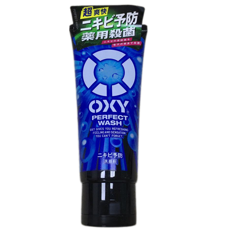 日本曼秀雷敦OXY欧治男士洗面奶去黑头粉刺控油磨砂清洁洁面乳