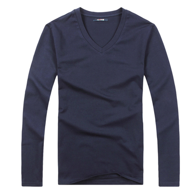 长袖紧身弹力纯色打底衫运动t恤