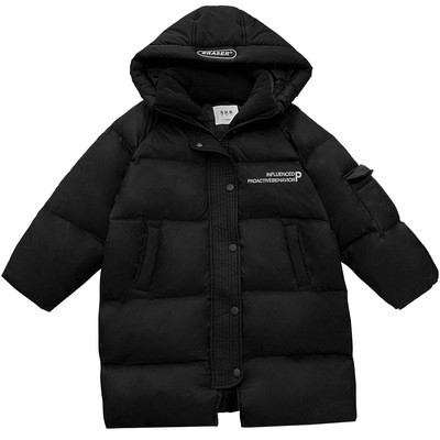 男童中长款连帽羽绒服