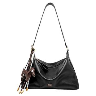 百思图托特包女大容量2026新款黑色包包斜挎包女单肩HOBO女包通勤