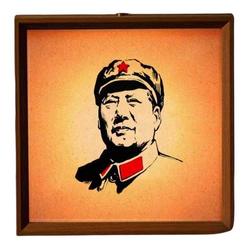 毛主席小夜灯相框摆台为人民服务