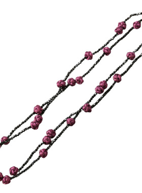 真丝香云纱纯手工28扣如意结项链