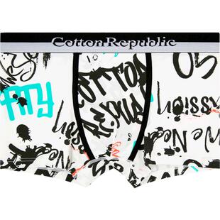 Cotton Republic/棉花共和国2022春夏新款男士棉质印花平角内裤