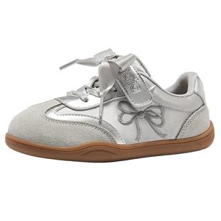 TATA他她童鞋女童运动鞋春秋款板鞋德训鞋加绒休闲鞋女孩儿童鞋子