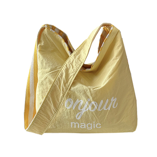 条纹大容量包包女 2025新款ins风红色单肩包通勤托特包休闲帆布袋