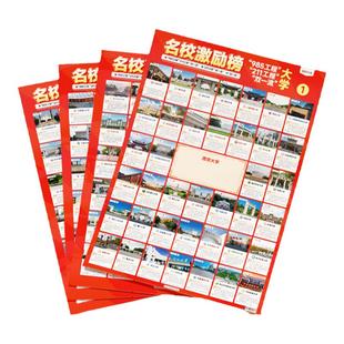 名校激励榜墙贴985/211 全套3张名校目标墙贴高考目标大学墙贴 高中教室布置班级墙挂图墙贴 高考志愿填报指南