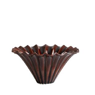 日本进口CAFEDEKONA美浓烧荷叶陶瓷手冲滤杯咖啡滤杯Origami同厂