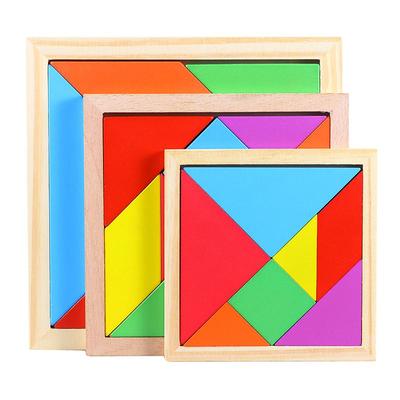 木质七巧板教具一年级智力拼图
