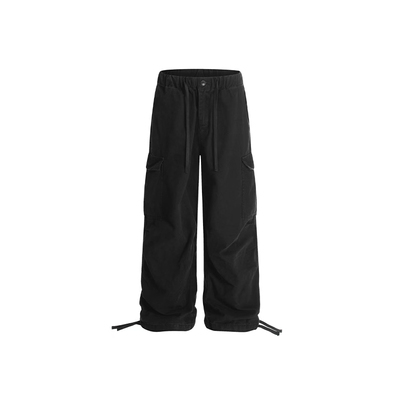 F383多口袋水洗宽松工装裤