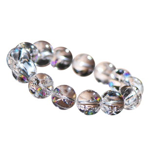 PLSTONE普琳丝水晶7A+天然美国老矿彩虹梵天阿赛斯特莱手链女手串