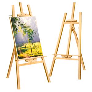 木质画架美术生专用素描画板支架式展架4k儿童写生油画水彩架子工具套装折叠实木美术用品便携户外画画板家用