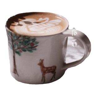 日本日式新款作家器 古贺智织 手作纯手工可爱绘本风盘子盘子杯