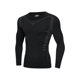 加绒保暖内衣男冬季紧身打底衫秋衣贴身长袖速干运动上衣户外防寒