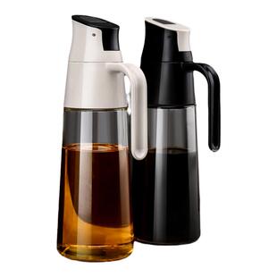 玻璃油壶油罐自动重力开盖厨房家用酱油醋调料瓶防漏装油瓶北欧式