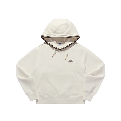 umbro茵宝官方运动新款连帽复古肌理感刺绣套头宽松长袖卫衣女