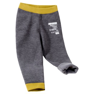 婧麒宝宝保暖裤男童加绒加厚秋裤男童棉裤宝宝羊毛蚕丝裤a类内穿