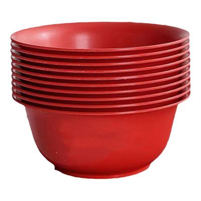 稻壳一次性的红色饭碗餐具