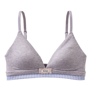 六只兔子无钢圈内衣女薄款三角杯胸罩无钢圈A类面料甜美文胸套装