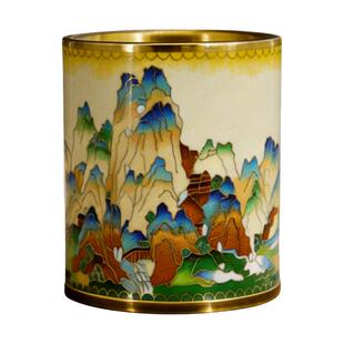 非遗大师景泰蓝工艺品铜胎掐丝珐琅笔筒中国特色礼品外事出国礼物
