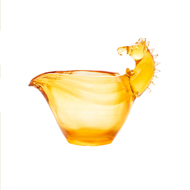 自遇堂琉璃战马茶杯公道杯