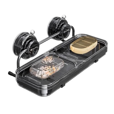 【双仓避免交叉感染】吸盘肥皂盒