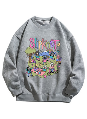 摇滚复古Slipknot活结乐队纯棉圆领卫衣服长袖T恤衫男装宽松秋季