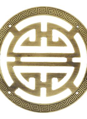 中式纯铜首饰盒家具木箱喜字贴片
