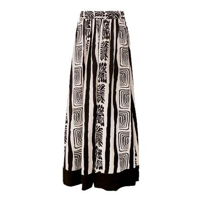 REFUSE CLUB 2026春夏新款黑色印花半裙女印花休闲风复古长裙