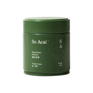 SOACAI绿沉抹茶粉拿铁咖啡茶道专用国标一级绿茶抹茶粉五十铃30g