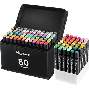 touchmark马克笔36色儿童学生美术绘画专用不透色水彩笔双头油性速干可加墨画笔丙烯彩笔涂鸦笔