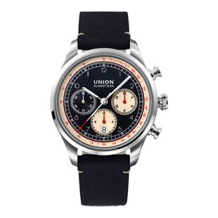 Union格拉苏蒂宇联德国手表贝利士黑熊猫计时机械男士腕表