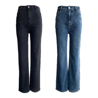 高端定制窄版直筒弹力牛仔裤秋冬