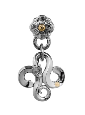 无垠925银18K金潮流巨蛇吊坠