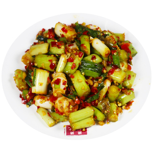 大蒜苗蒜根杆须超下饭菜剁椒酱菜