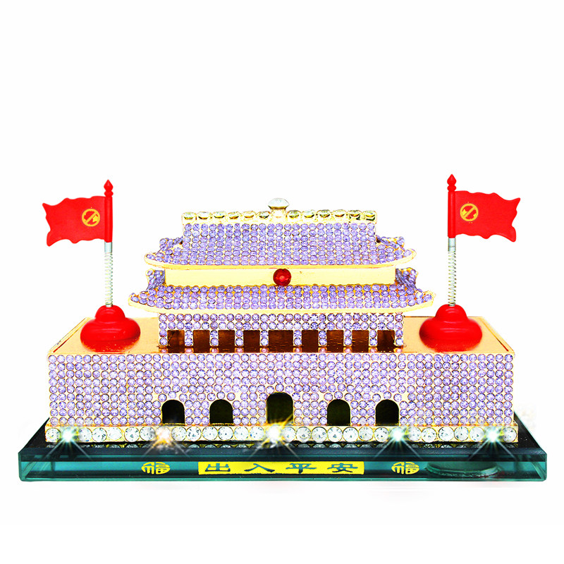 北京天安门镶水钻高档桌面摆件
